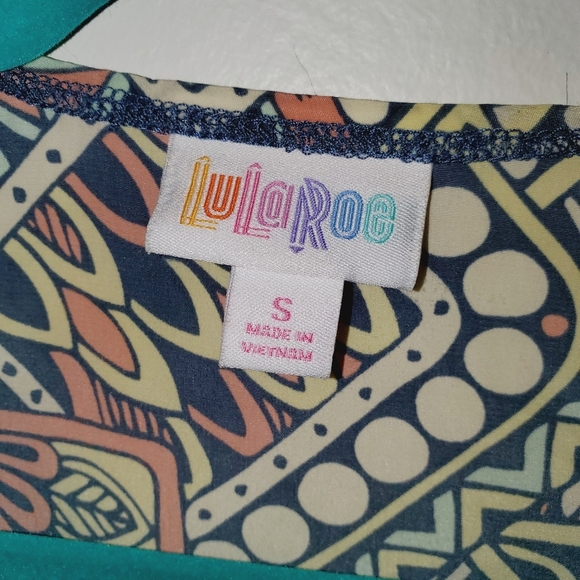 Lula Roe Sleeveless Knee Length Multi-Colored Kimono 176 - Picture 5 of 6